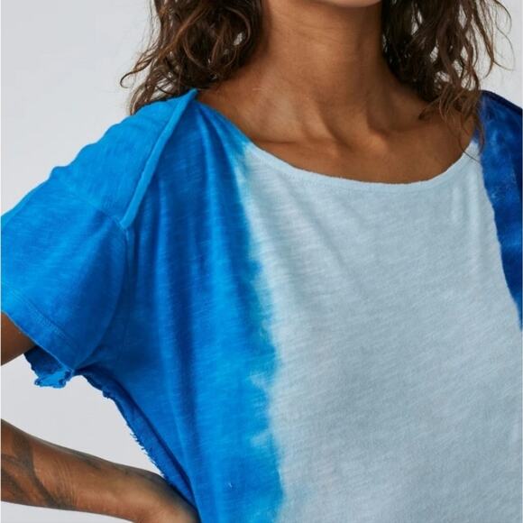 NEW Free People Ice Cream Sundae Blue Ombre Tie-Dye Maxi Cotton Dress - Picture 5 of 15